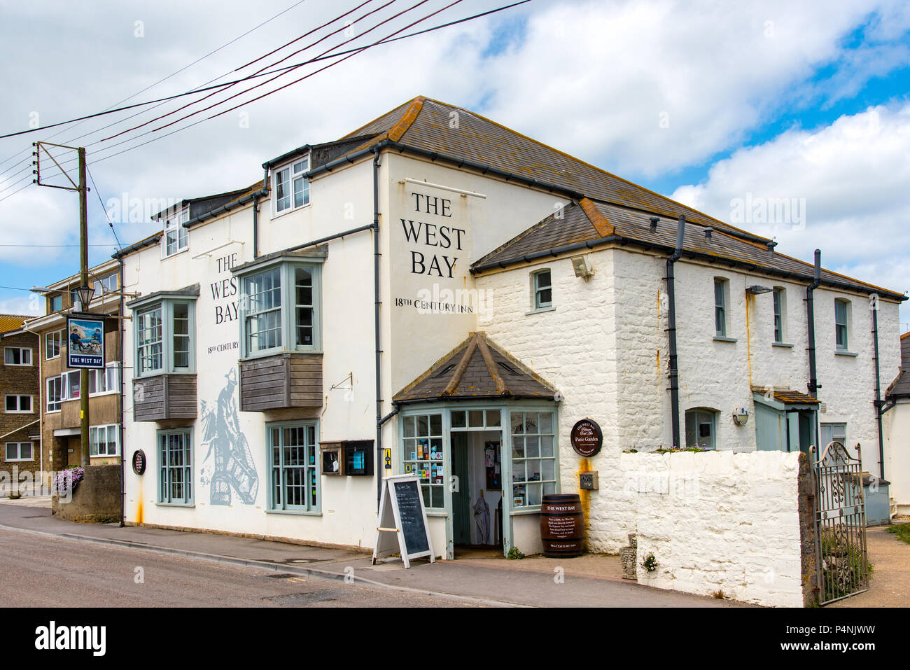 BRIDPORT, DORSET, UK - 6JUN2018: The West Bay Hotel is an 18th Century Inn in West Bay. Stock Photo