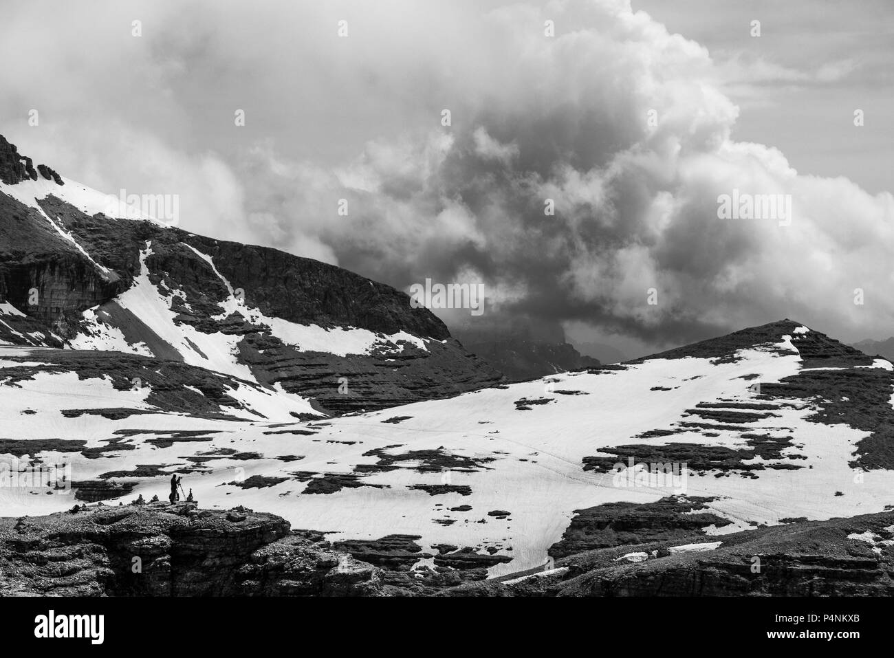 Terrace of the dolomites Black and White Stock Photos & Images - Alamy