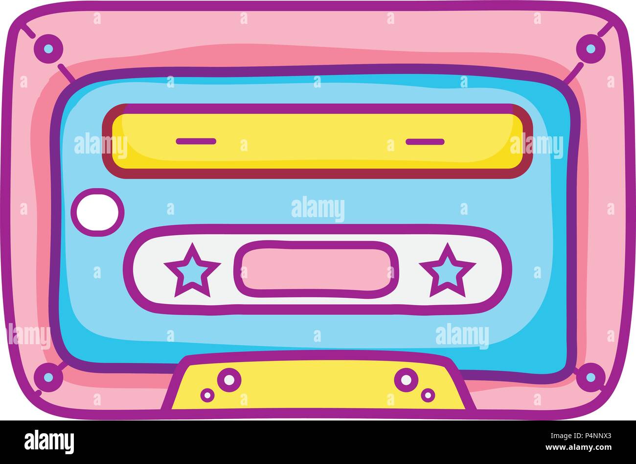 olde cassette stereo tape audio vector illustration Stock Vector Image ...