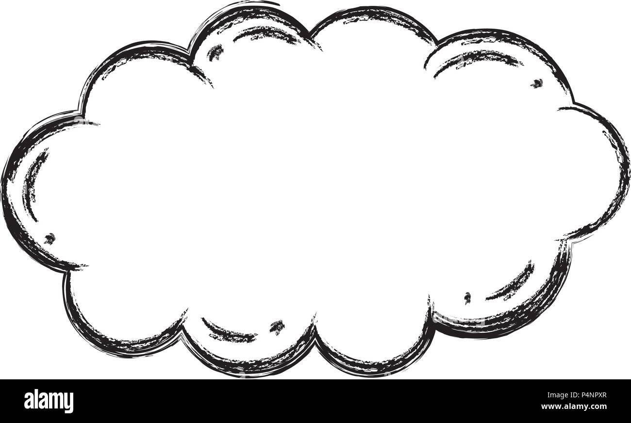 grunge fluffy cloud nature sky weather vector illustration Stock Vector ...