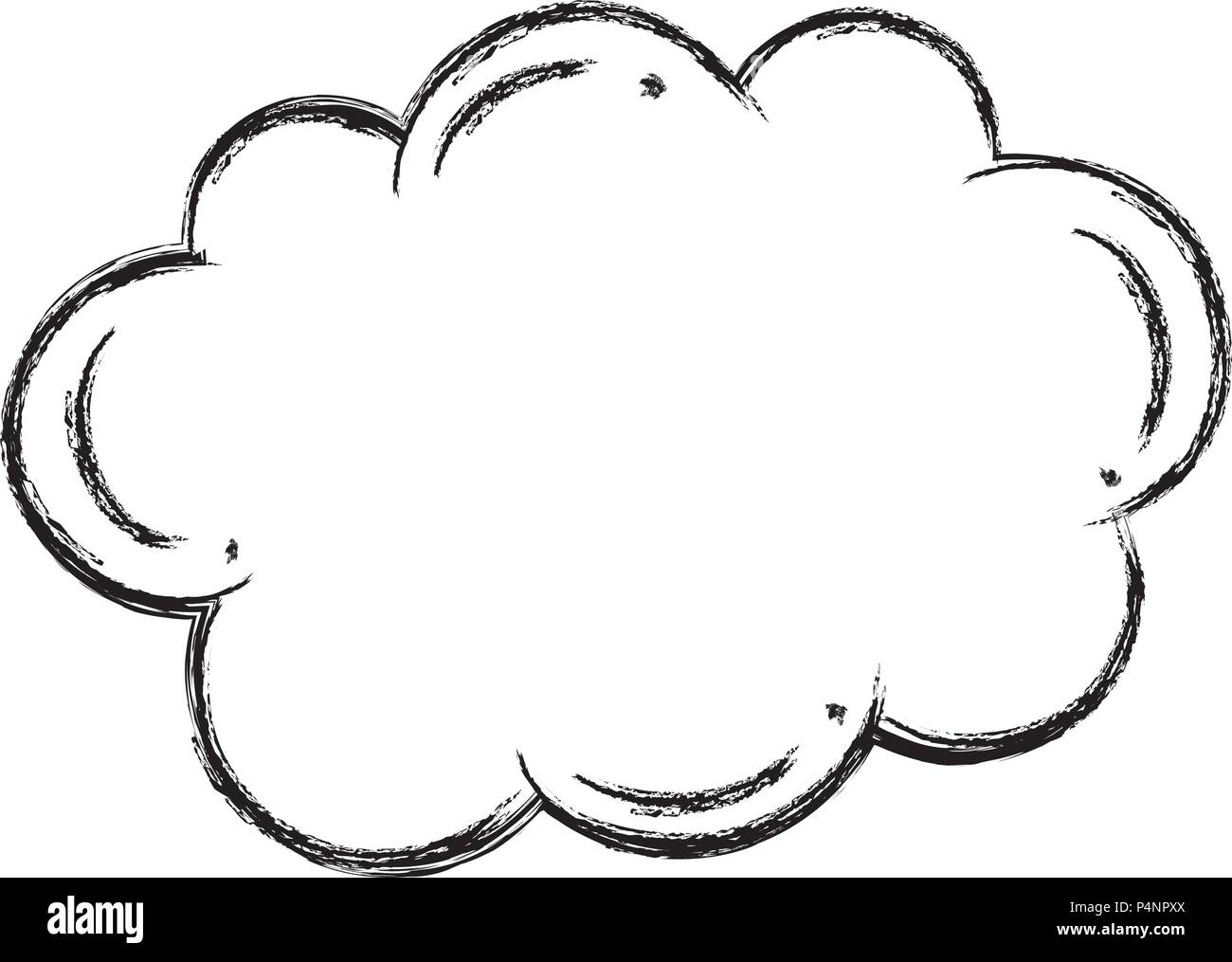 grunge fluffy cloud nature weather sky vector illustration Stock Vector ...