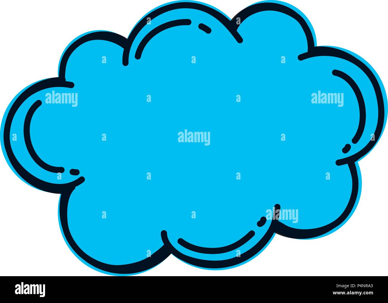 color fluffy cloud nature weather sky vector illustration Stock Vector ...