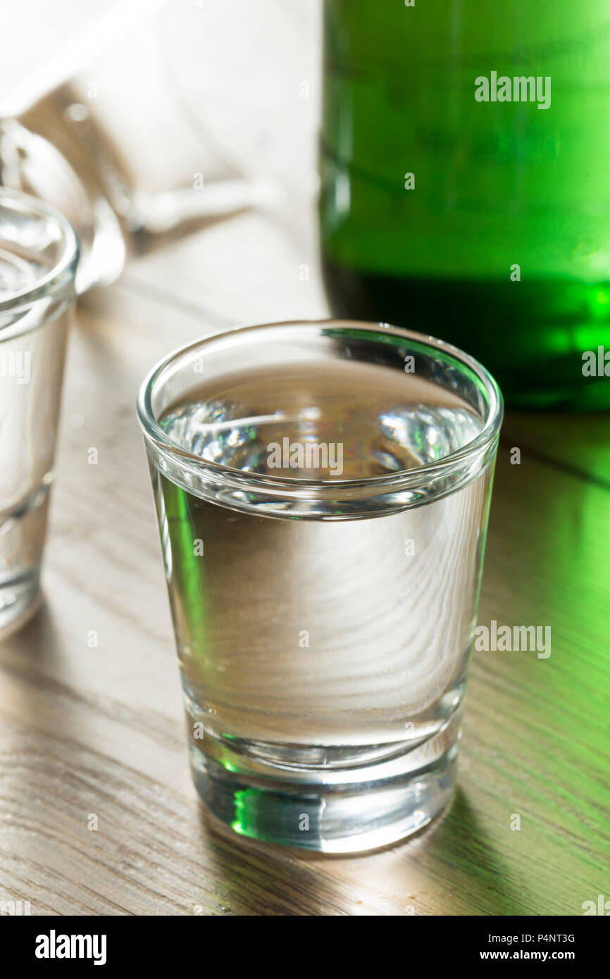Alcoholic Clear Distilled Korean Soju in a Shot Glass Stock Photo Alamy
