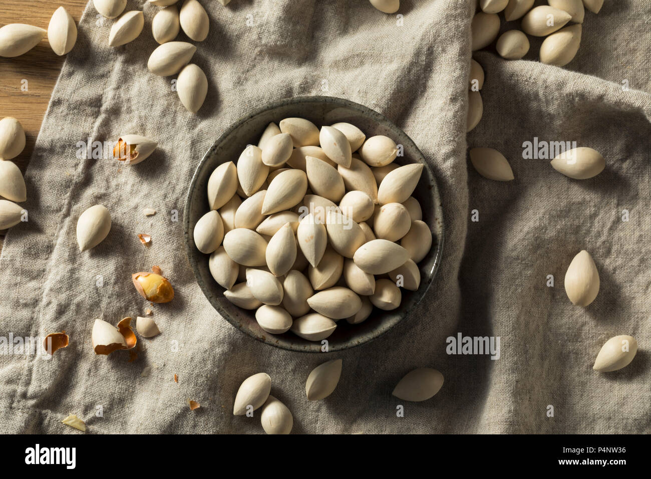 Raw Dried Organic Ginkgo Nuts in a Bowl Stock Photo - Alamy