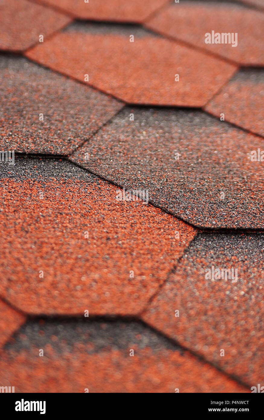 Asphalt shingles roof tiling texture macro photo Stock ...