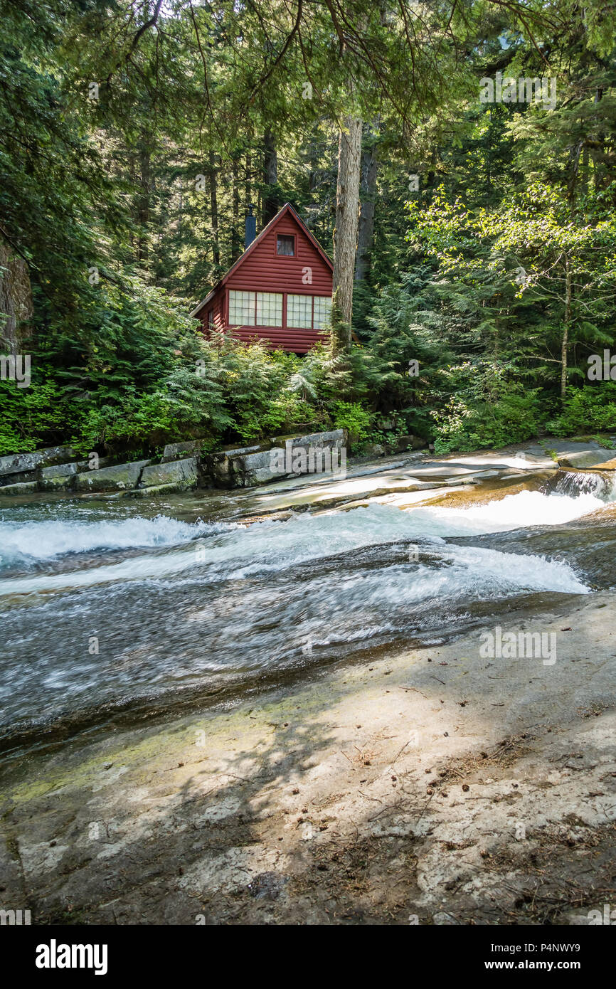 Clear Water Rushes Along On Denny Creek In Washington State An A