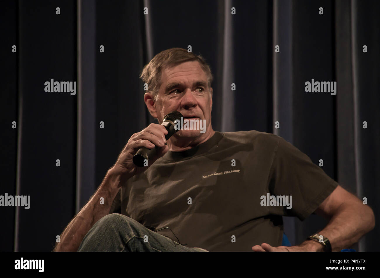 Madrid, Spain. 22nd June 2018. Film director Gus Van Sant, who is visiting Madrid for the premiere of his latest movie “Don’t Worry, He Won’t Get Far on Foot”, gave a conference at the Spanish Film Archive after a projection of “Elephant” as part of a cicle about his filmography. Credit: Lora Grigorova/Alamy Live News Stock Photo