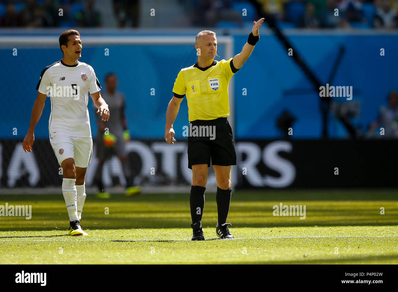 Saint Petersburg, Russia. 22nd June 2018. Referee Bjorn Kuipers during the 2018 FIFA World Cup Group E match between Brazil and Costa Rica at Saint Petersburg Stadium on June 22nd 2018 in Saint Petersburg, Russia. (Photo by Daniel Chesterton/phcimages.com) Credit: PHC Images/Alamy Live News Stock Photo