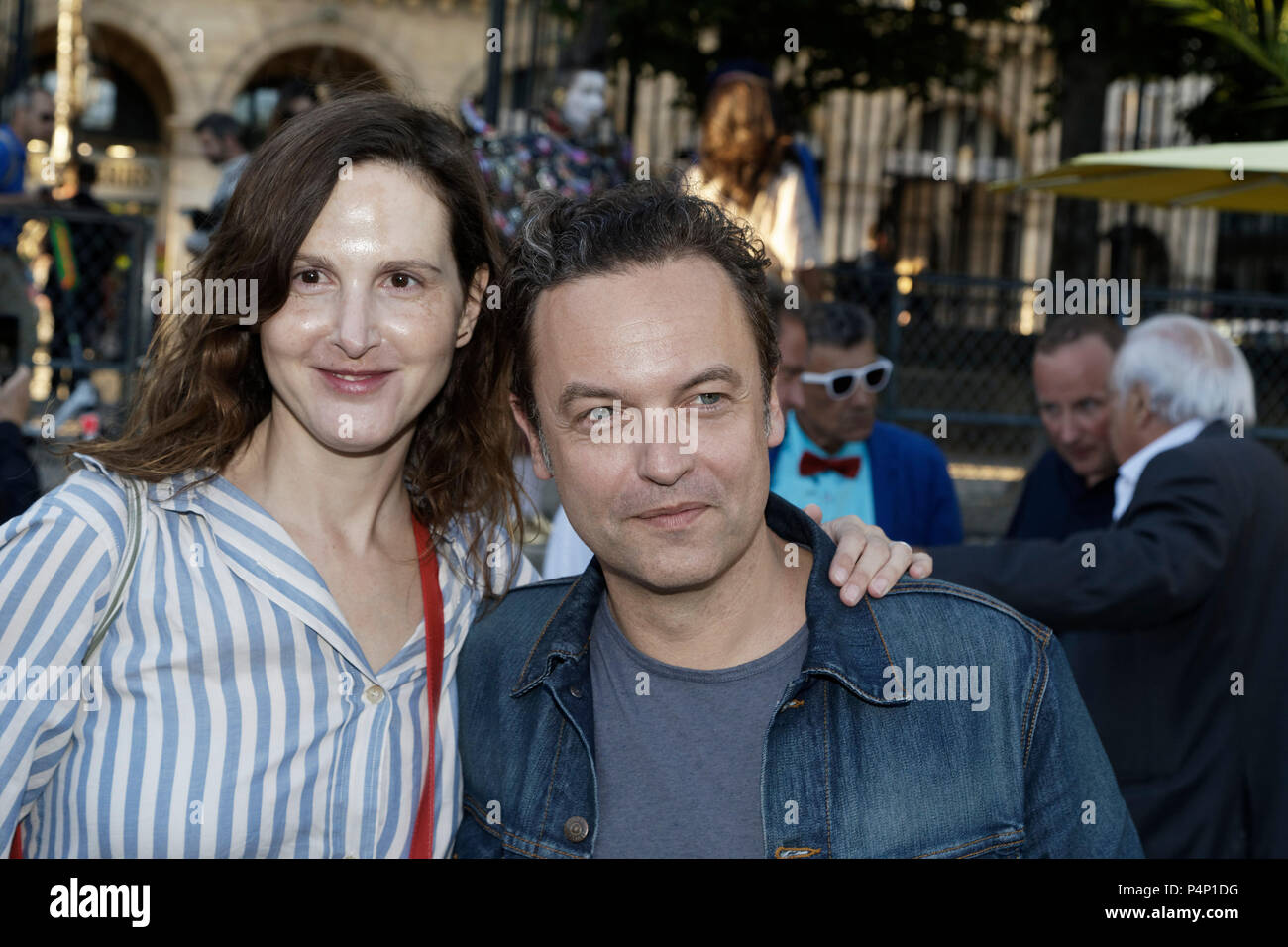 Paris, France. 22nd June, 2018. Justine Lévy and Patrick Mille attend ...