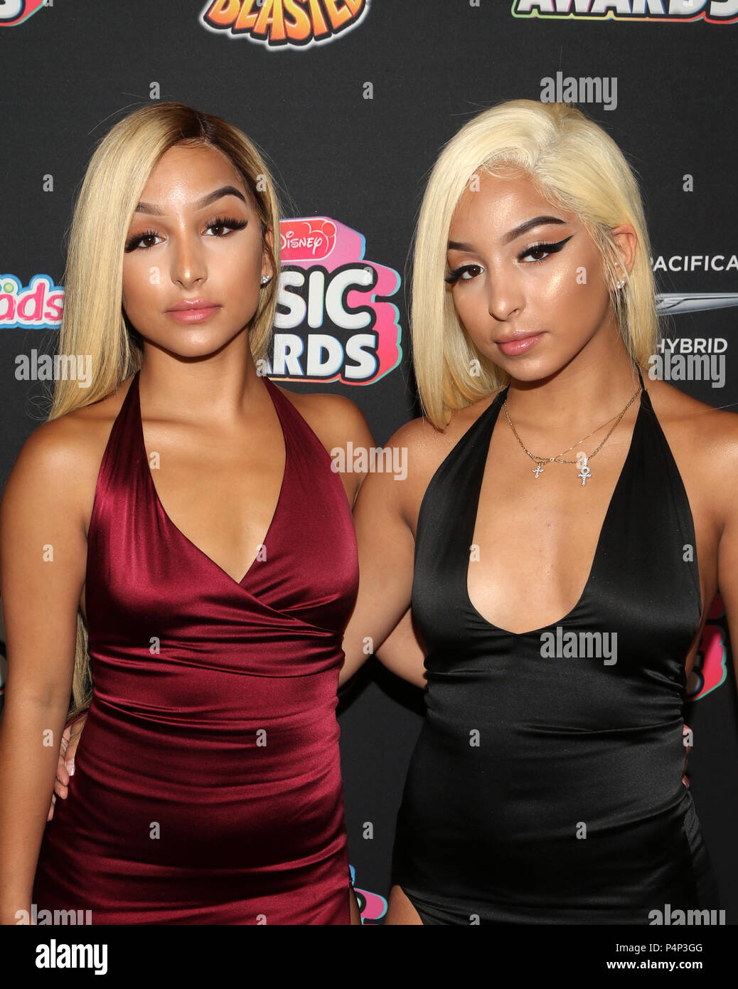 HOLLYWOOD, CA - JUNE 22: SiAngie Twins, at the 2018 Radio Disney Music