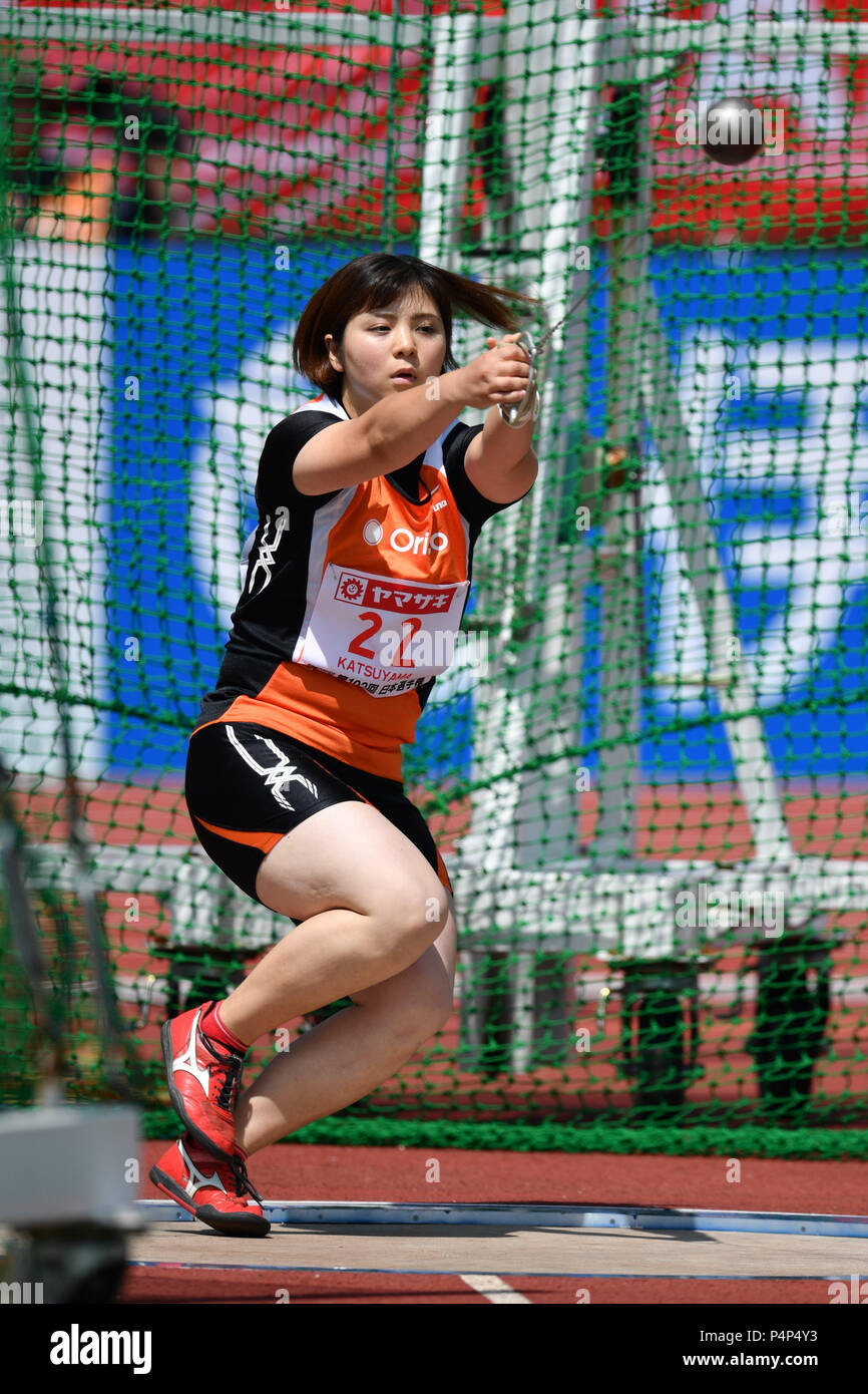 Ishin Me-Life Stadium, Yamaguchi, Japan. 22nd June, 2018. Hitomi 