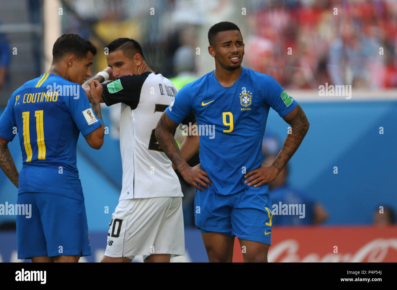 Saint Petersburg, Russia. 22nd June 2018.  GABRIEL JESUS in action during the Fifa World Cup Russia 2018, Group E, football match between BRAZIL V COSTARICA  in Saint Petersburg Stadium. Credit: marco iacobucci/Alamy Live News Stock Photo