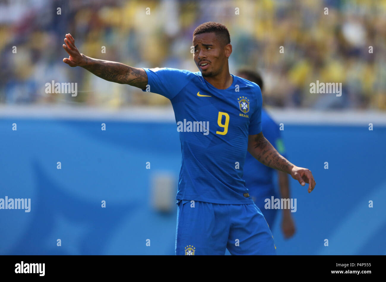 Saint Petersburg, Russia. 22nd June 2018.  GABRIEL JESUS in action during the Fifa World Cup Russia 2018, Group E, football match between BRAZIL V COSTARICA  in Saint Petersburg Stadium. Credit: marco iacobucci/Alamy Live News Stock Photo