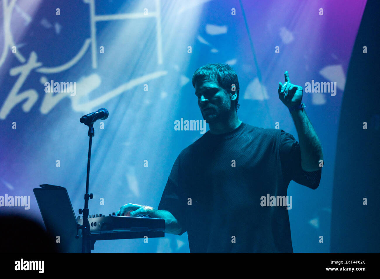 San Francisco, USA. June 22nd, 2018. Electronic music act Touch Sensitive perform live at the Mezzanine venue in San Francisco, CA. Credit: Geoffrey Smith II / Alamy Live News Stock Photo