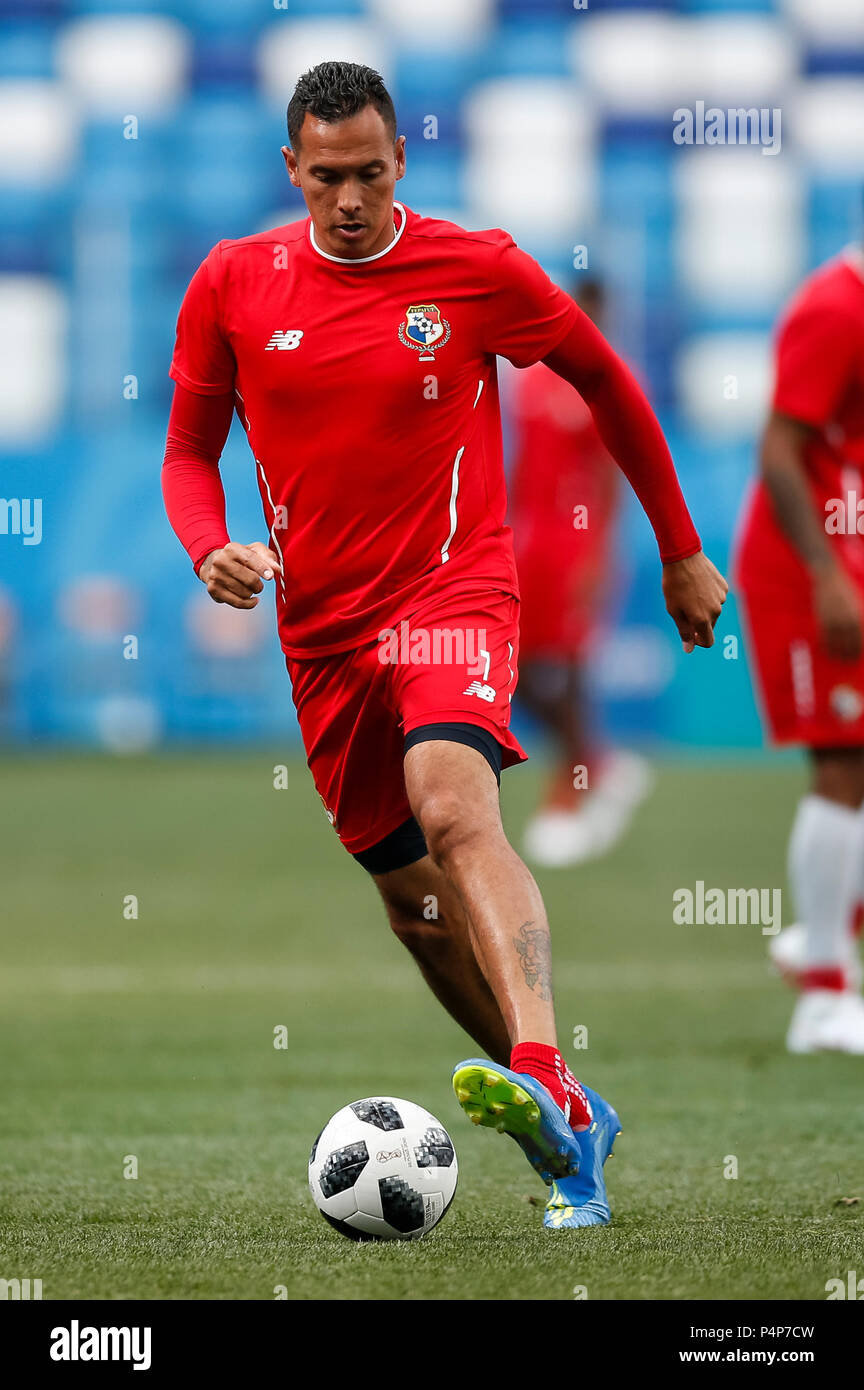 Nizhny Novgorod, Russia. 23rd June 2018. Blas Perez of Panama during a Panama training session, prior to their 2018 FIFA World Cup Group G match against England, at Nizhny Novgorod Stadium on June 23rd 2018 in Nizhny Novgorod, Russia. (Photo by Daniel Chesterton/phcimages.com) Credit: PHC Images/Alamy Live News Stock Photo