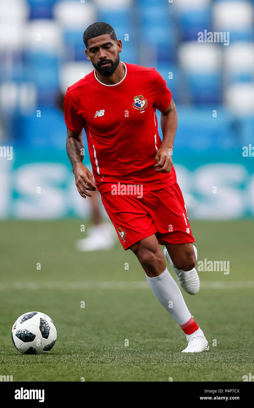 Nizhny Novgorod, Russia. 23rd June 2018. Gabriel Gomez of Panama during a Panama training session, prior to their 2018 FIFA World Cup Group G match against England, at Nizhny Novgorod Stadium on June 23rd 2018 in Nizhny Novgorod, Russia. (Photo by Daniel Chesterton/phcimages.com) Credit: PHC Images/Alamy Live News Stock Photo