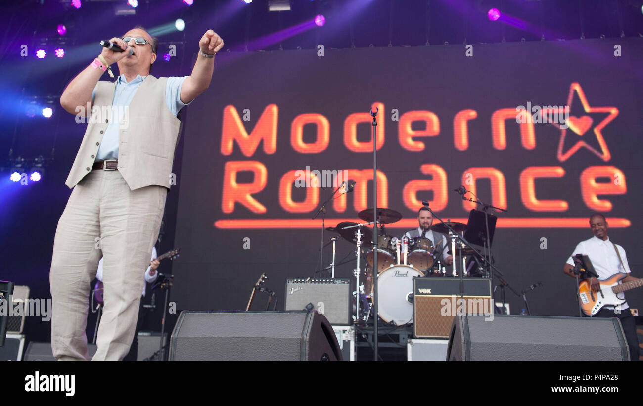 Edinburgh, UK. 23rd June 2018. Modern Romance in concert at Lets Rock Scotland, Dalkeith Country Park, Edinburgh, Great Britain 23rd June 2018 Credit: Stuart Westwood/Alamy Live News Stock Photo