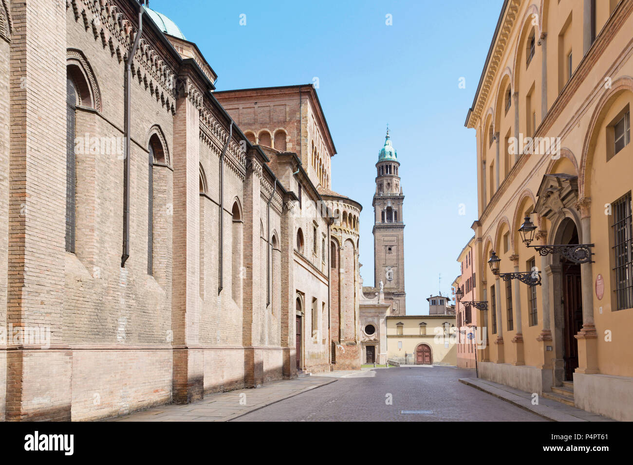 Parma - The Duomo and baroque church Chiesa di San Giovanni Evangelista (John the Evangelist). Stock Photo