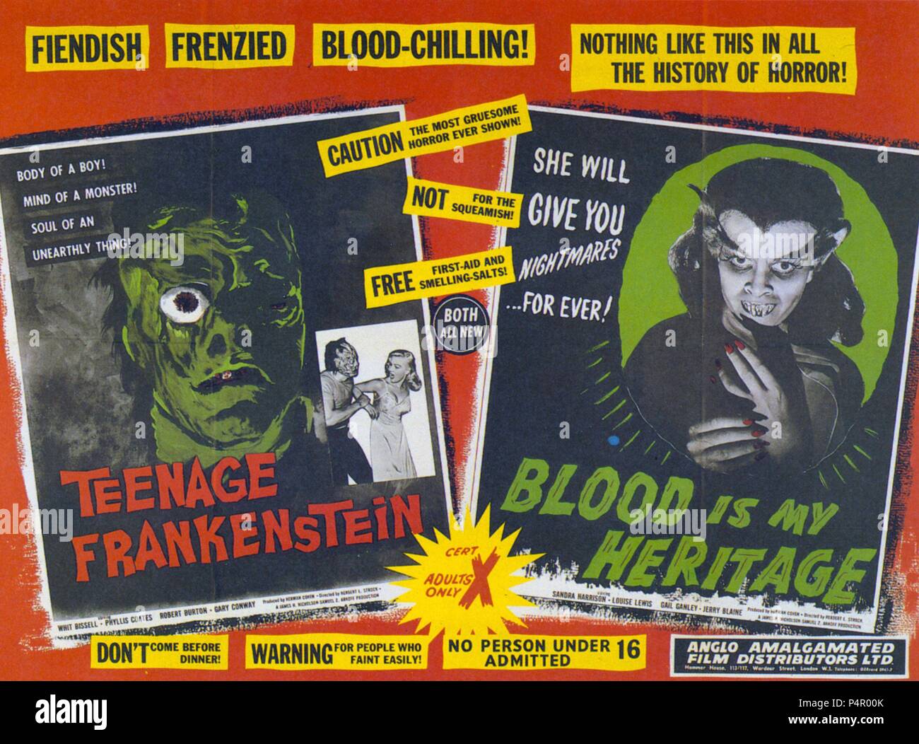 Original Film Title: I WAS A TEENAGE FRANKENSTEIN. English Title: I WAS A  TEENAGE FRANKENSTEIN. Film Director: HERBERT L. STROCK. Year: 1957. Credit:  SANTA ROSA PRODUCTIONS / Album Stock Photo - Alamy