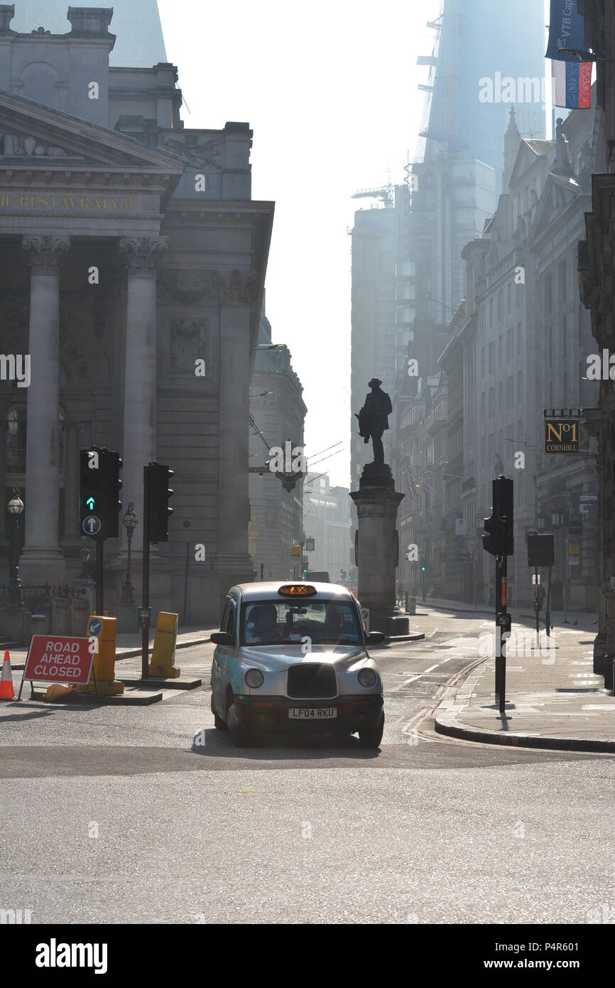 Bank Square, home to the Bank of England and Bank Station, City of London, United Kingdom Stock Photo
