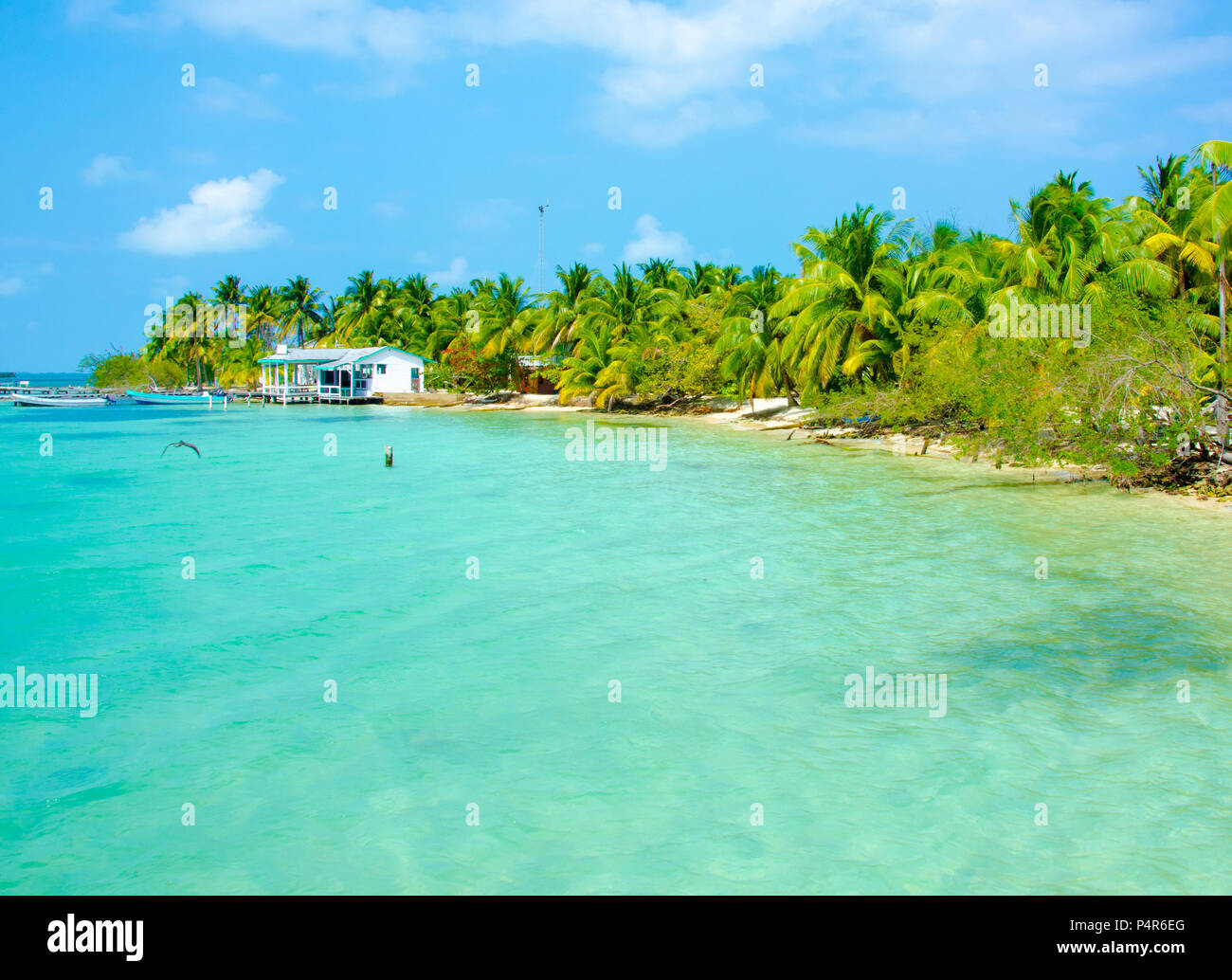 South Water Caye in Belize small caribbean paradise island with