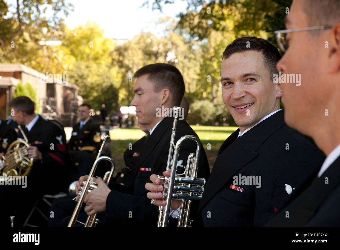 Washington, DC (October 13, 2012) Members of the trumpet section at the ...