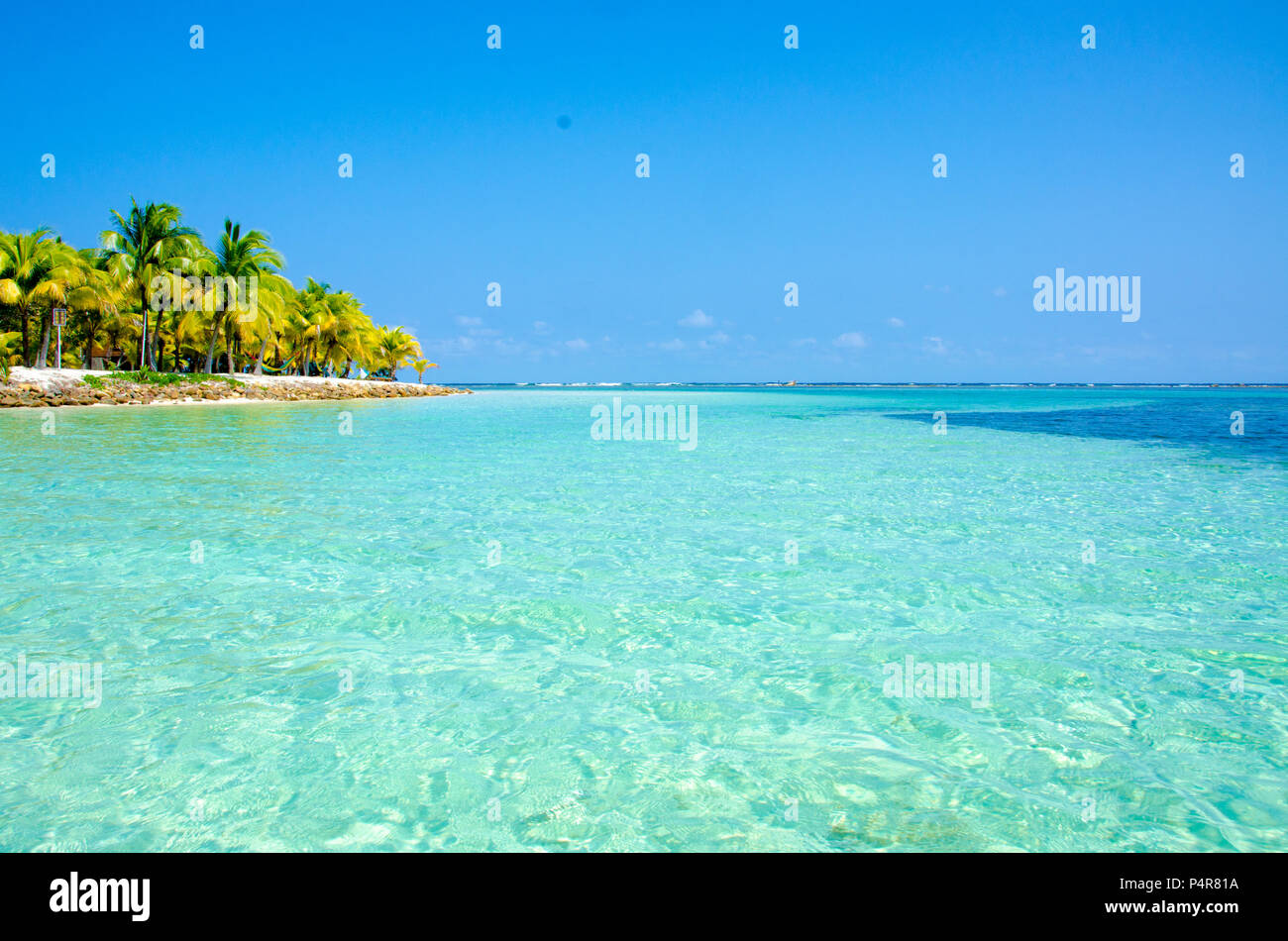 South Water Caye in Belize small caribbean paradise island with
