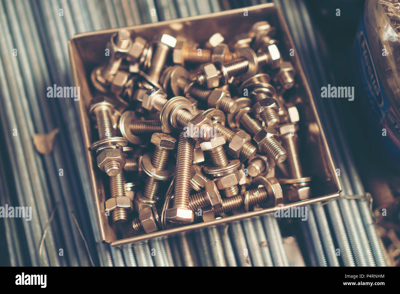 Stack of steel pipes in metal factory shop Stock Photo - Alamy