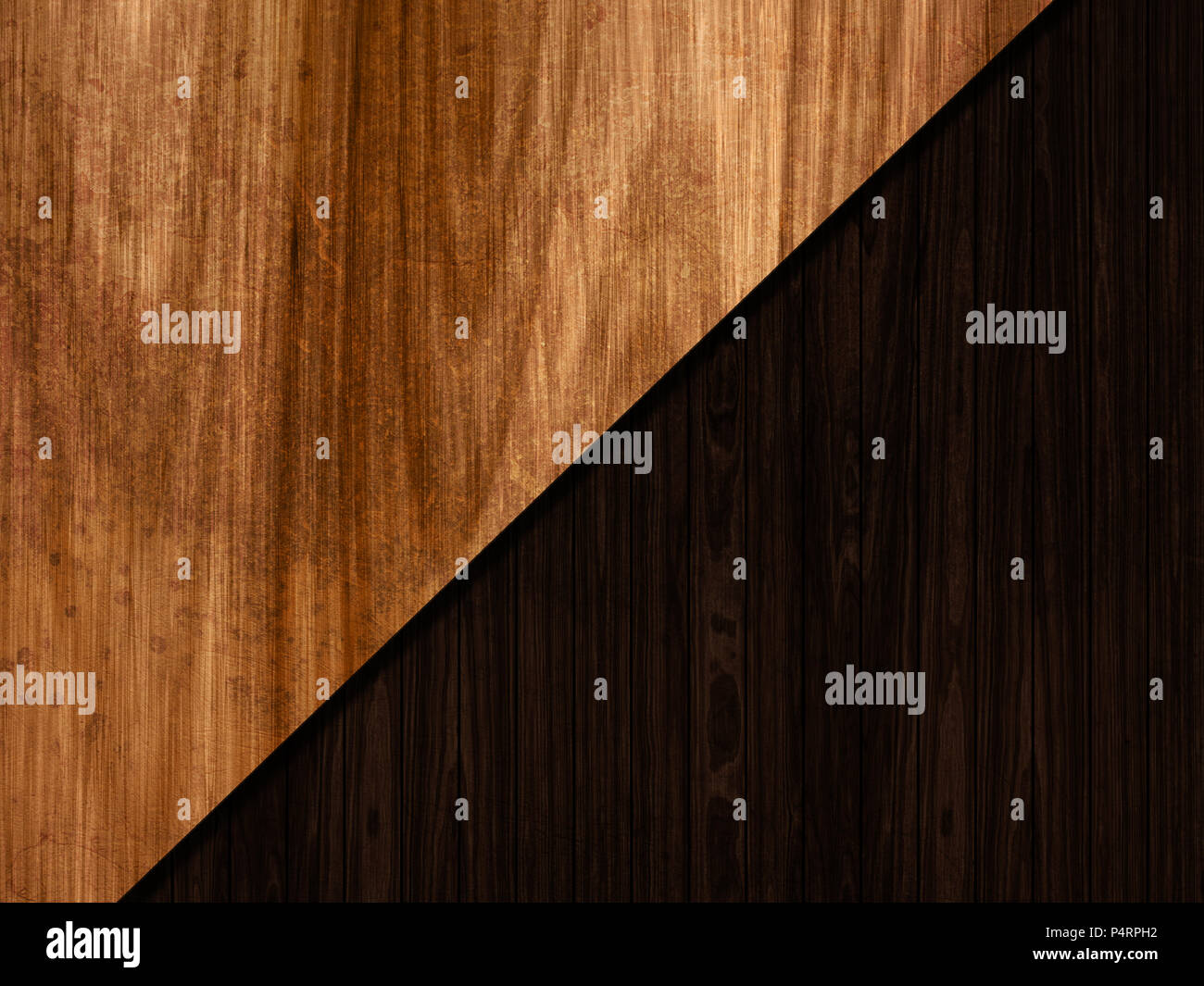 Grunge style background with two different wood textures Stock Photo ...