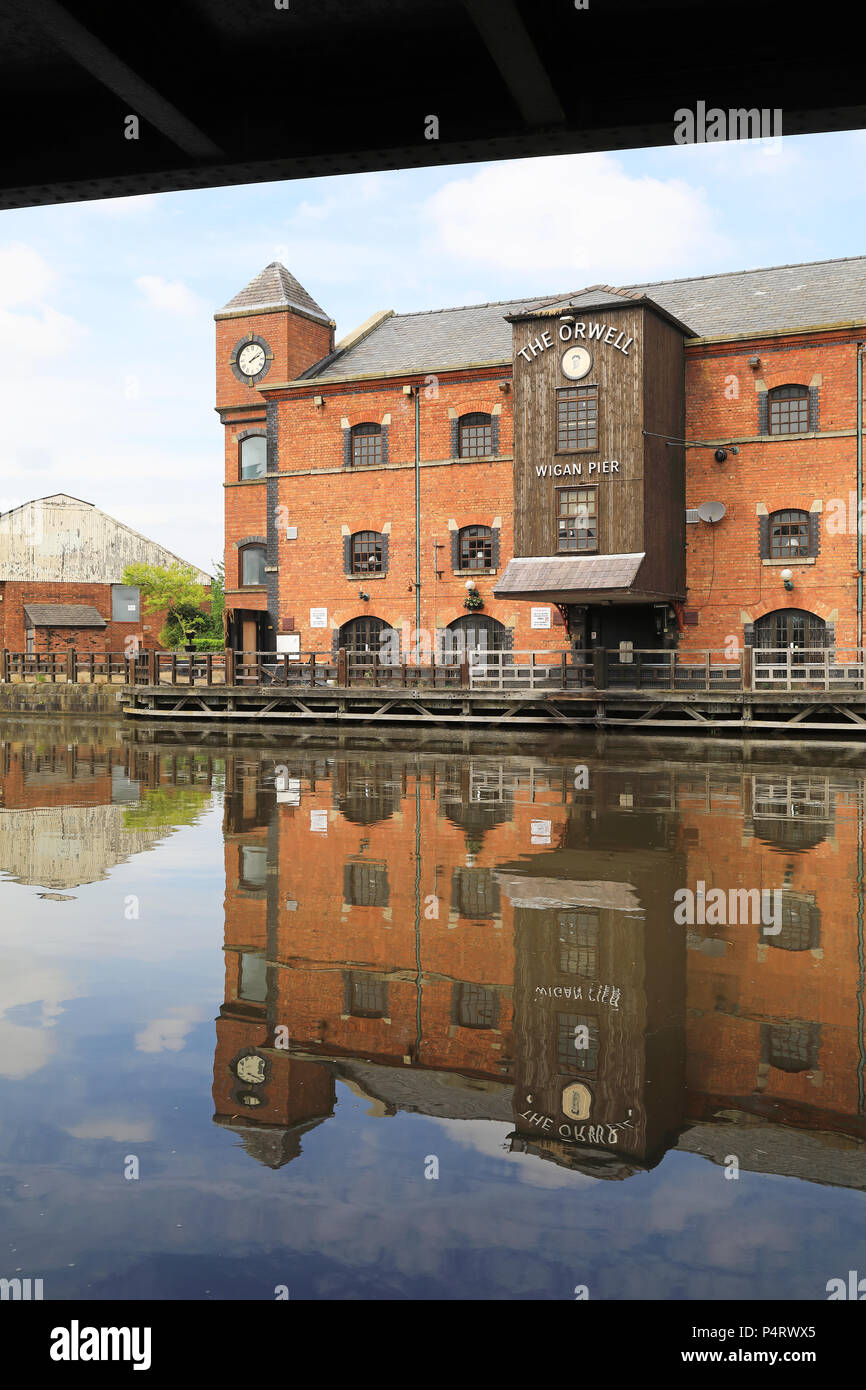 Wigan Pier, made famous by Orwell, in Lancashire in NW England