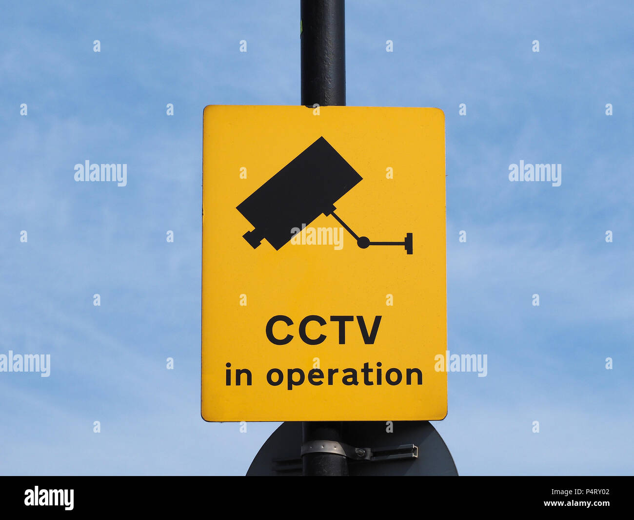 CCTV Closed Circuit Television In Operation Sign Stock Photo Alamy