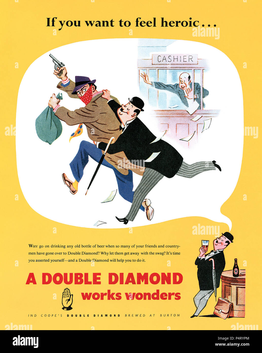 1951 British advertisement for Double Diamond Burton pale ale by Ind Coope  Stock Photo - Alamy