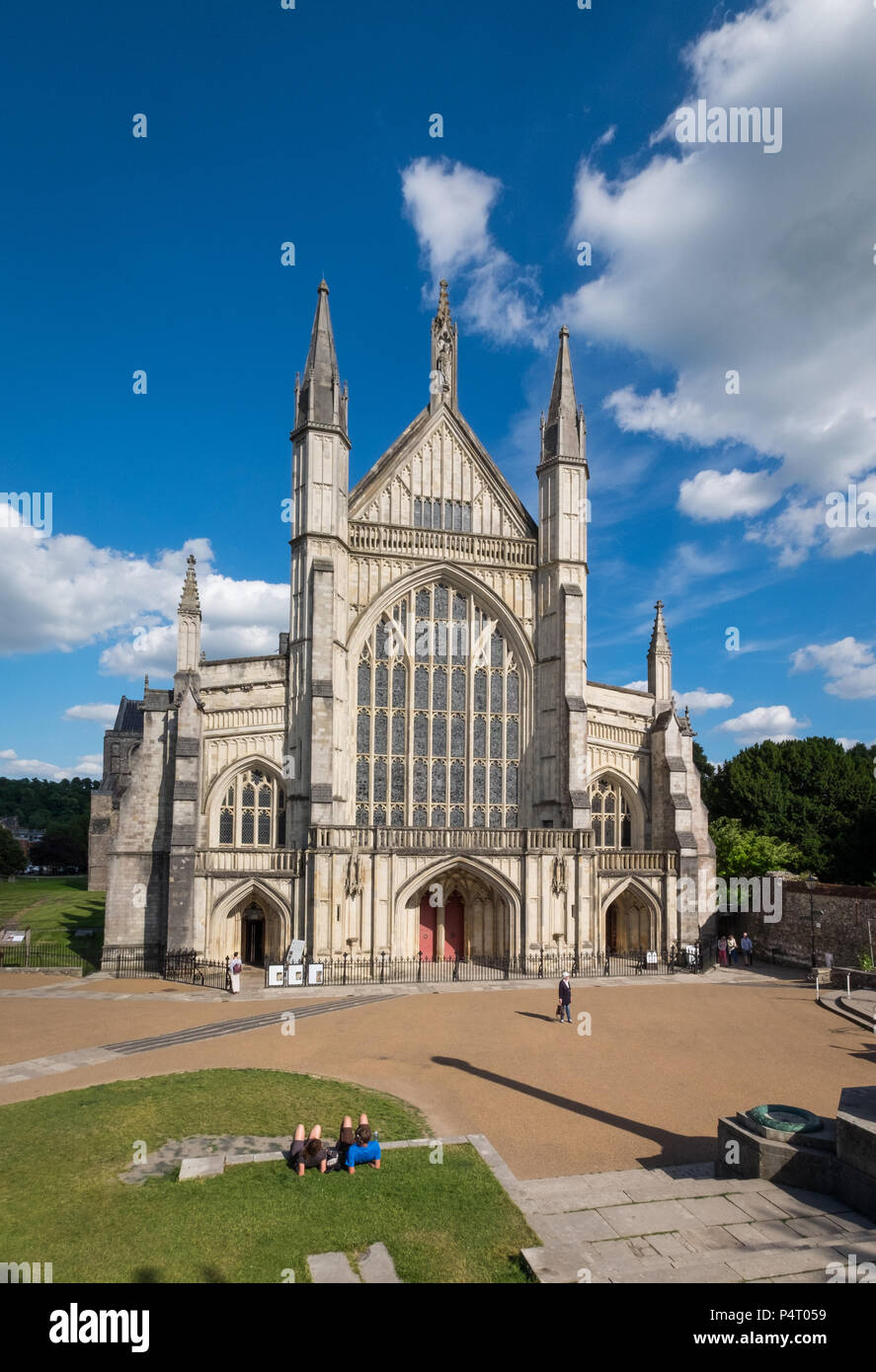 Winchester Cathedral, in Winchester, Hampshire, UK Stock Photo