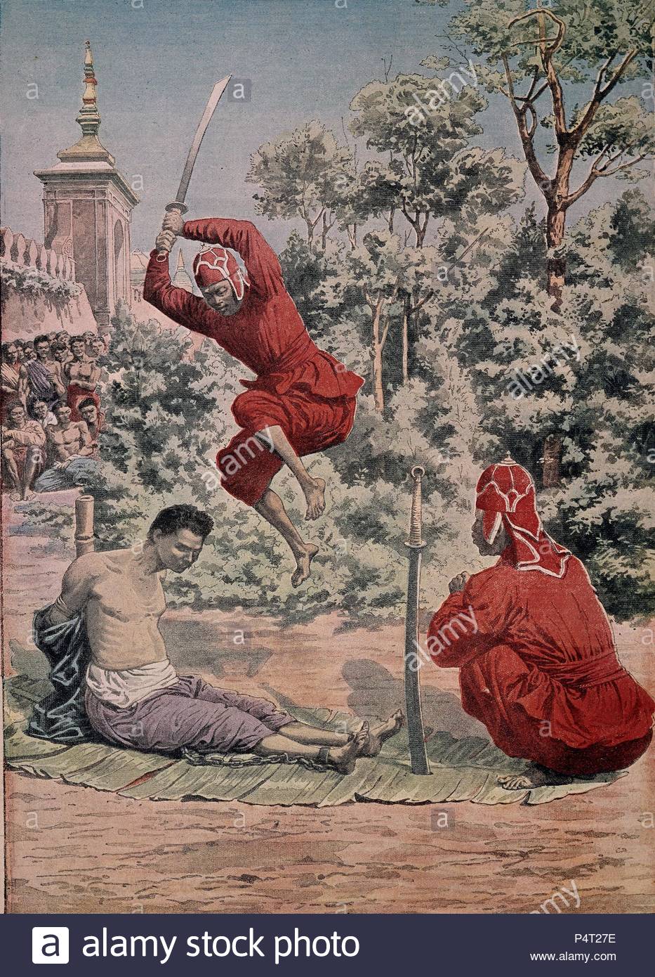 decapitacion en siam location private collection france stock