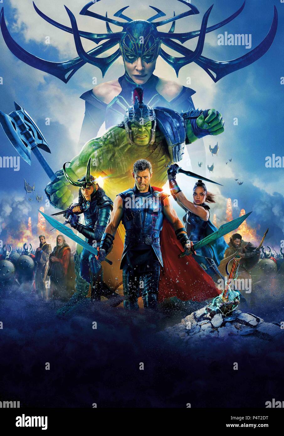 Original Film Title: THOR: RAGNAROK.  English Title: THOR: RAGNAROK.  Film Director: TAIKA WAITITI.  Year: 2017.  Stars: ANTHONY HOPKINS; MARK RUFFALO; JEFF GOLDBLUM; CATE BLANCHETT; IDRIS ELBA; TESSA THOMPSON; CHRIS HEMSWORTH; TOM HIDDLESTON. Credit: MARVEL STUDIOS/WALT DISNEY PICTURES / Album Stock Photo