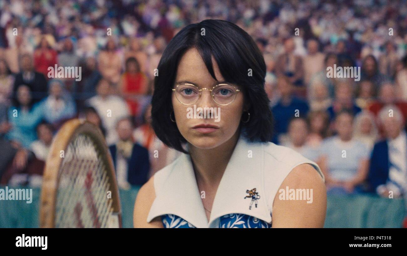 Original Film Title: BATTLE OF THE SEXES.  English Title: BATTLE OF THE SEXES.  Film Director: JONATHAN DAYTON; VALERIE FARIS.  Year: 2017.  Stars: EMMA STONE. Credit: GLOUD EIGHT FILMS/DECIBEL FILMS/FOX SEARCHLIGHT PICTURES / Album Stock Photo