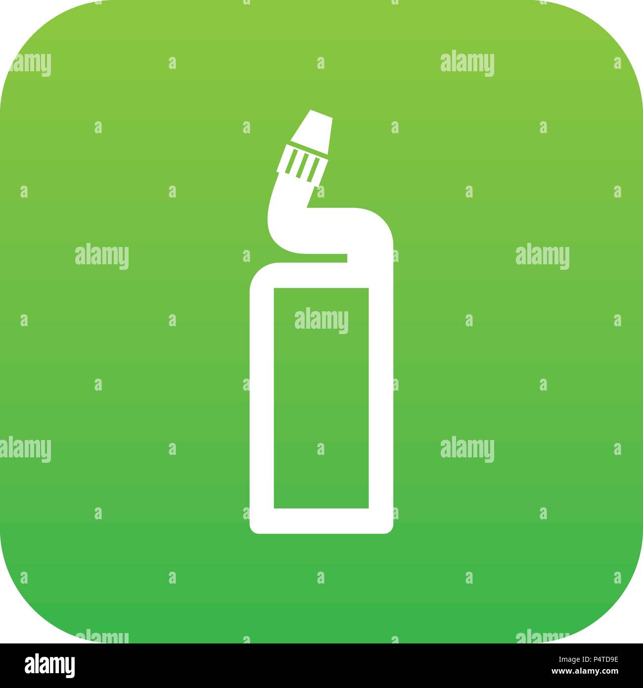 Plastic bottle of drain cleaner icon digital green Stock Vector Image