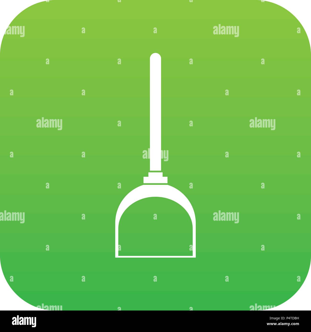 Scoop for cleaning icon digital green Stock Vector