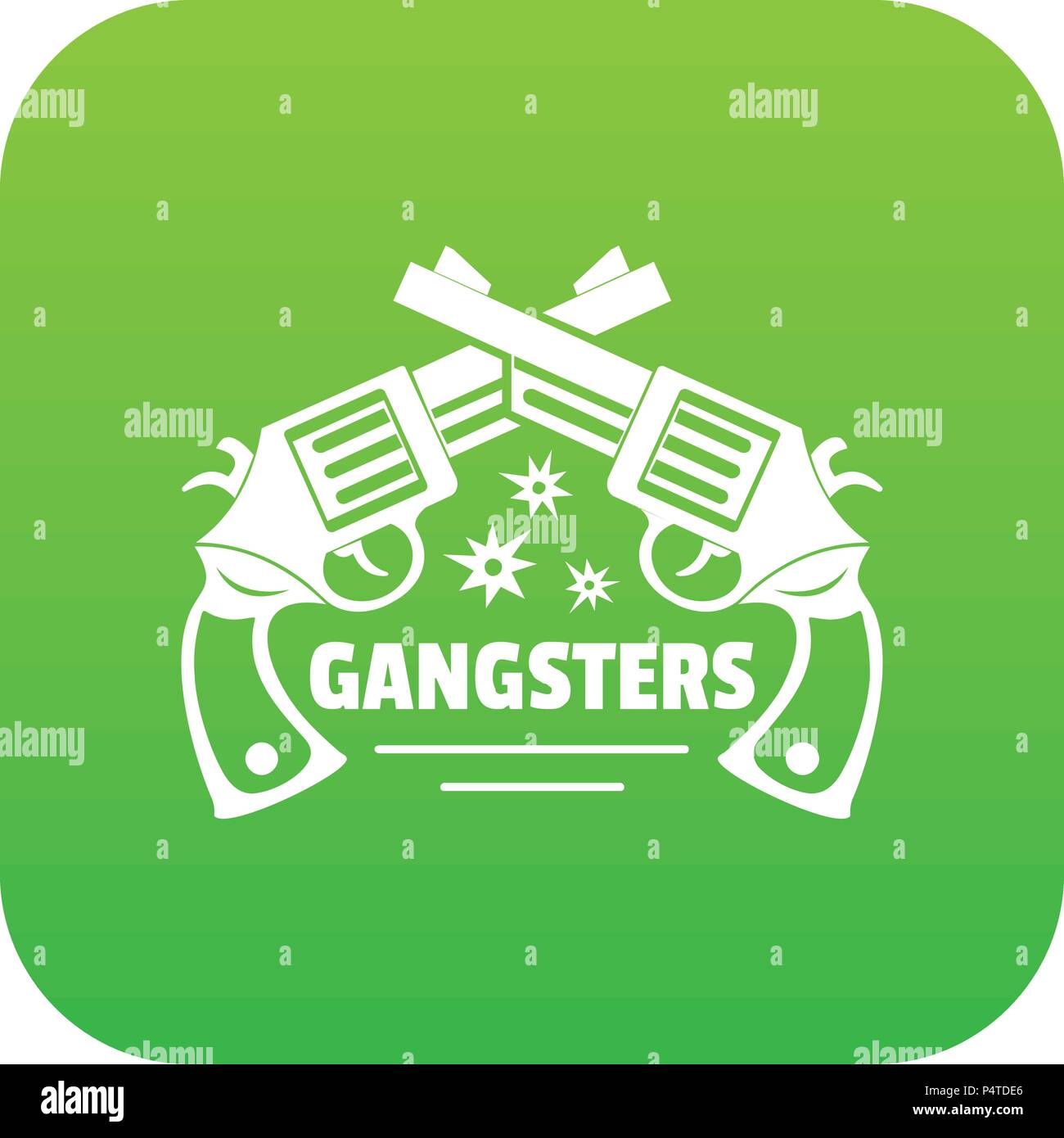 Gangsters icon green vector Stock Vector Image & Art Alamy