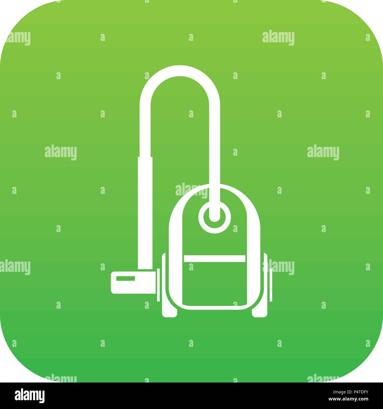 Vacuum cleaner icon digital green Stock Vector