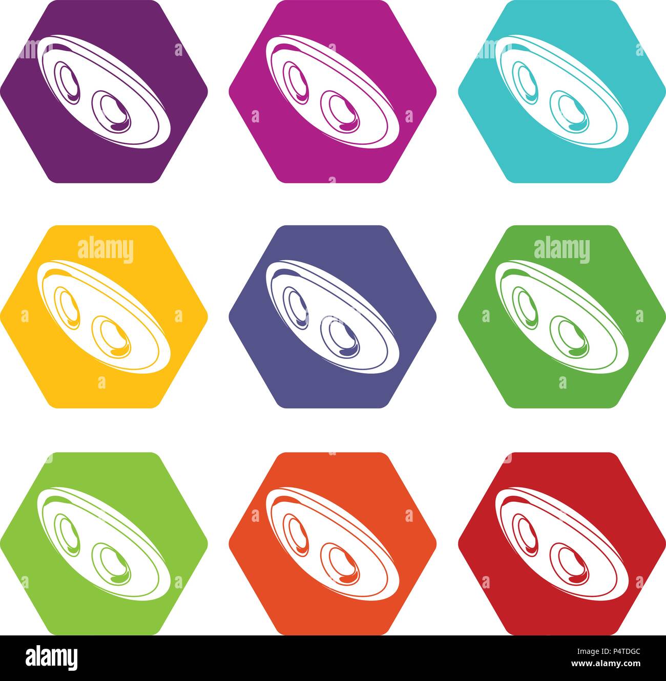 Oval clothes button icons set 9 vector Stock Vector