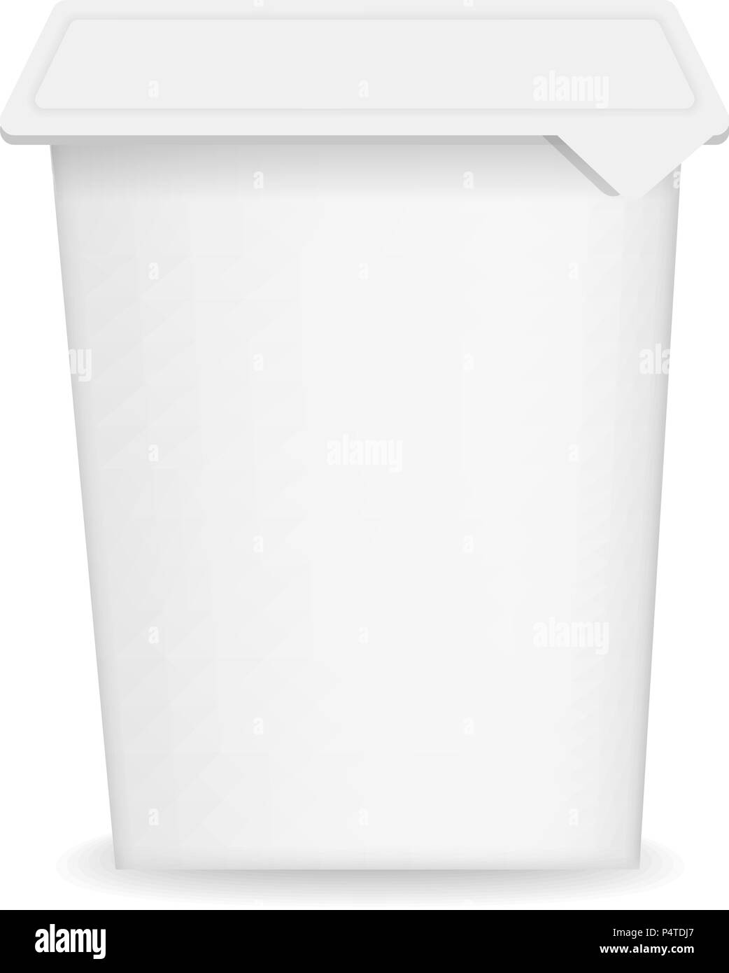 Yogurt white container mockup, realistic style Stock Vector Image & Art