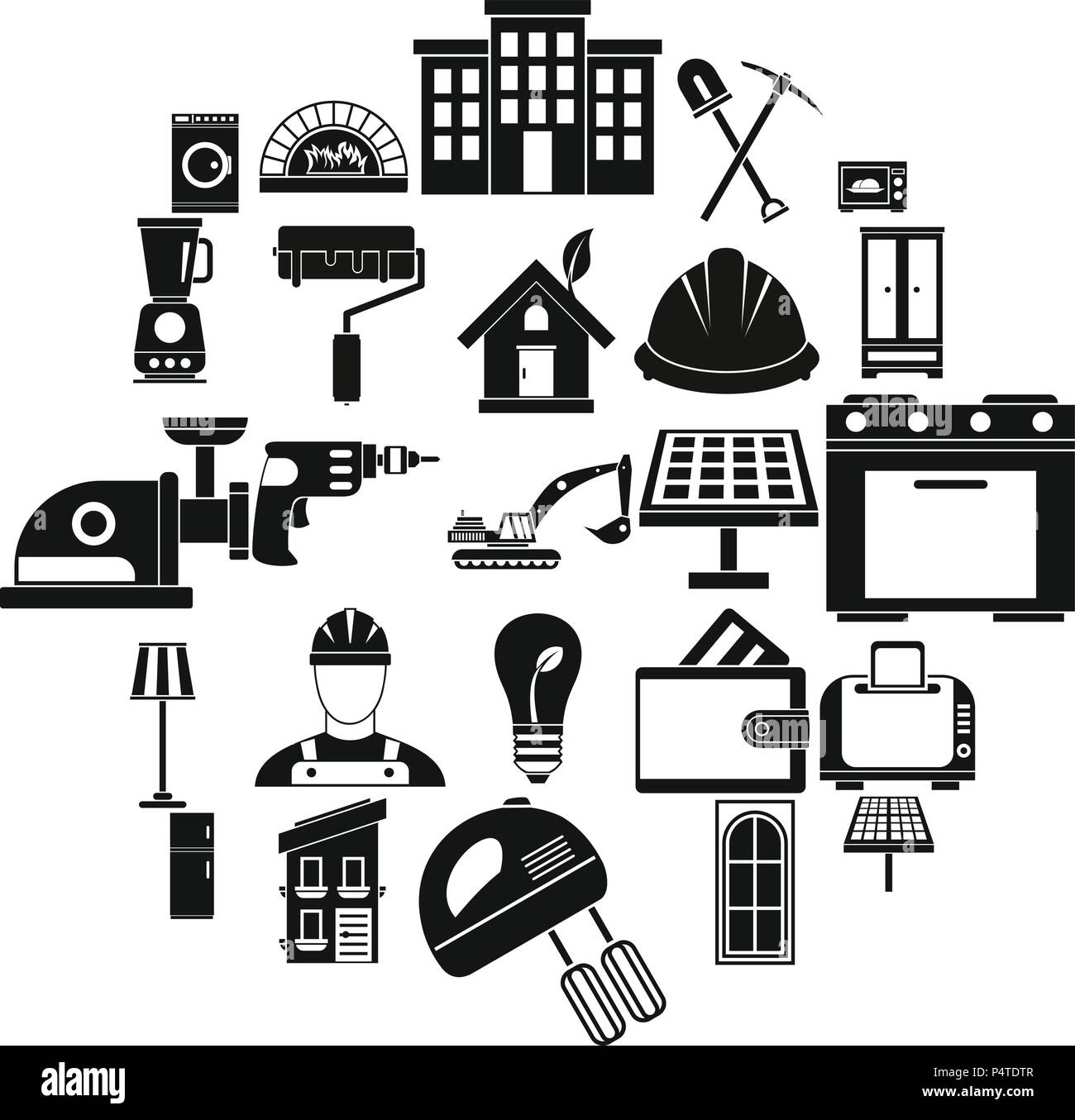 Wall painting icons set, simple style Stock Vector Image & Art - Alamy