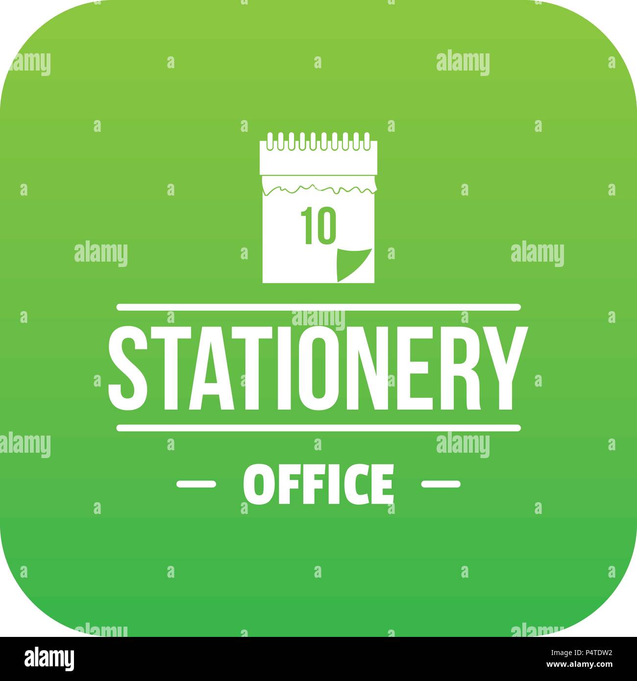 Office stationery icon green vector Stock Vector Image & Art - Alamy
