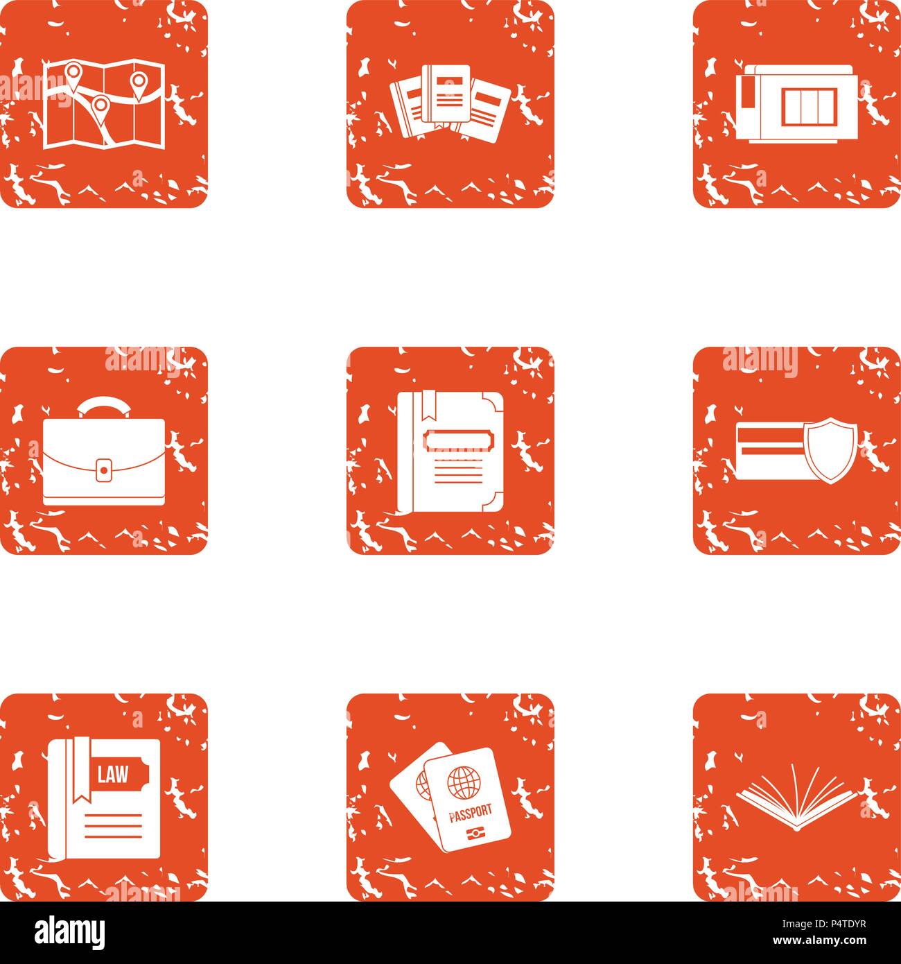 Card icons set, grunge style Stock Vector Image & Art - Alamy