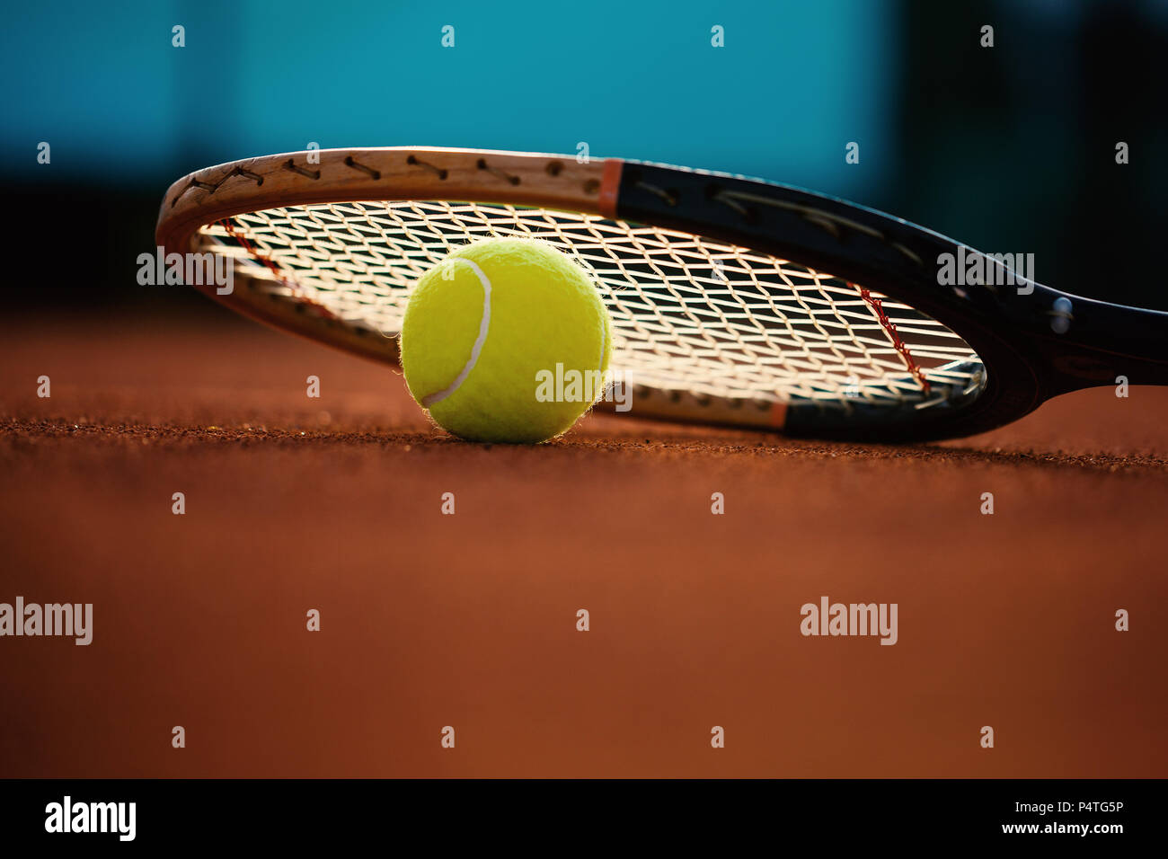 Tennis Racket, Tennisschläger Stock Photo