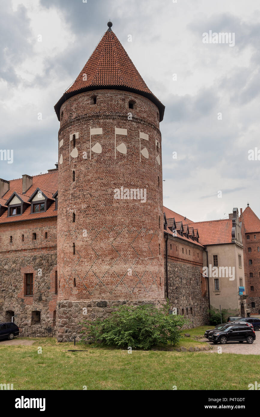 Tower of gothic teutonic Knights castle in Bytow. Poland Stock Photo - Alamy