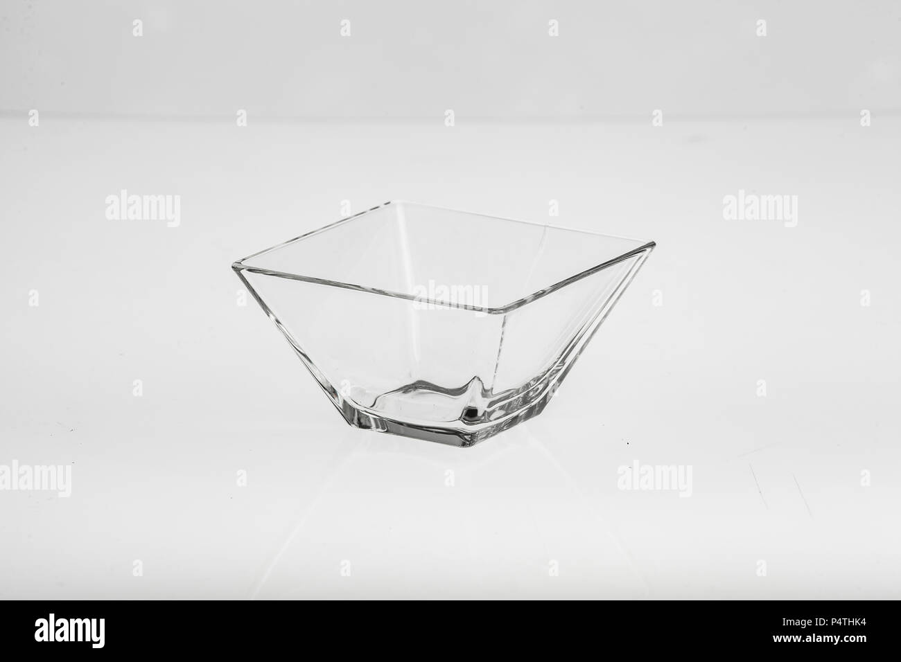 Different glass objects, vases, plates for sauces etc Stock Photo