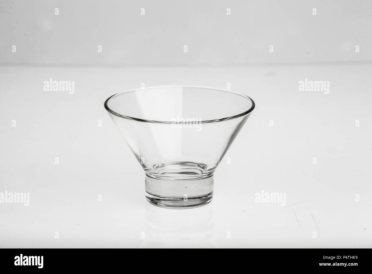 Different glass objects, vases, plates for sauces etc Stock Photo