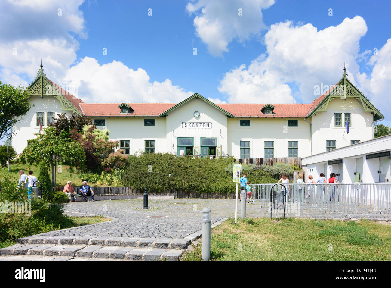 Szentendre (Sankt Andrä): entrance to Skanzen open air village museum in Hungary, Pest, Stock Photo